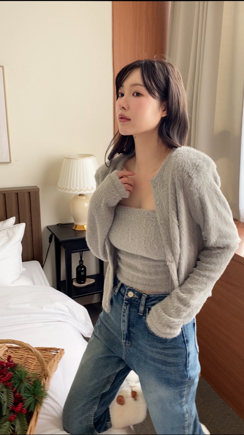 N BROWN韓國代購㊣女士新款時尚休閑熱賣25秋冬套裝開襟衫N BROWN套裝