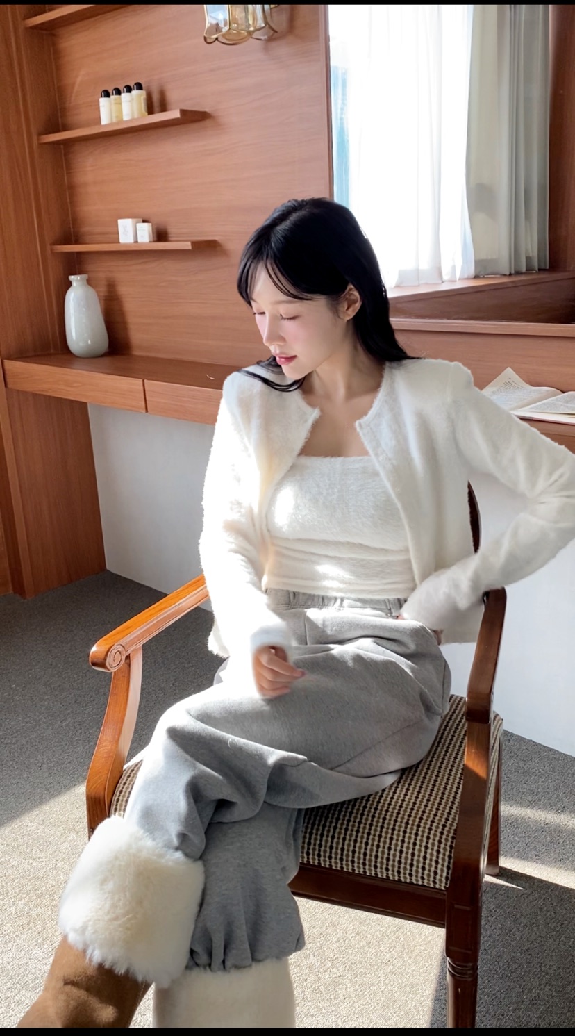 N BROWN韓國代購㊣女士新款時尚休閑熱賣25秋冬套裝開襟衫N BROWN套裝