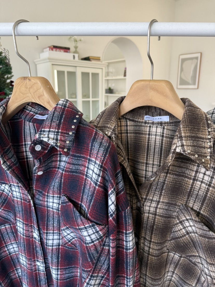 SOLAR東大門㊣直郵女裝新品人氣真品職業休閑襯衫蕾絲衫格子SOLAR襯衫/蕾絲衫