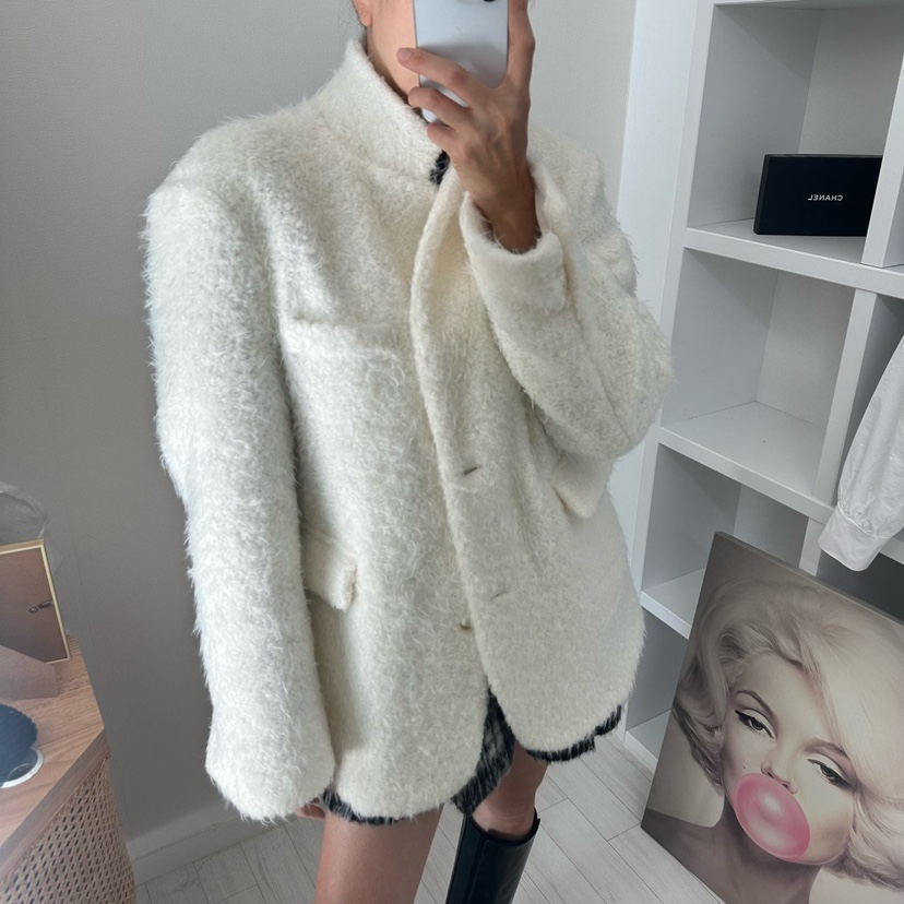 SOUIT韓國代購㊣女士新品職業人氣休閑時尚推薦短款大衣含腰帶SOUIT by mabel-L短款大衣