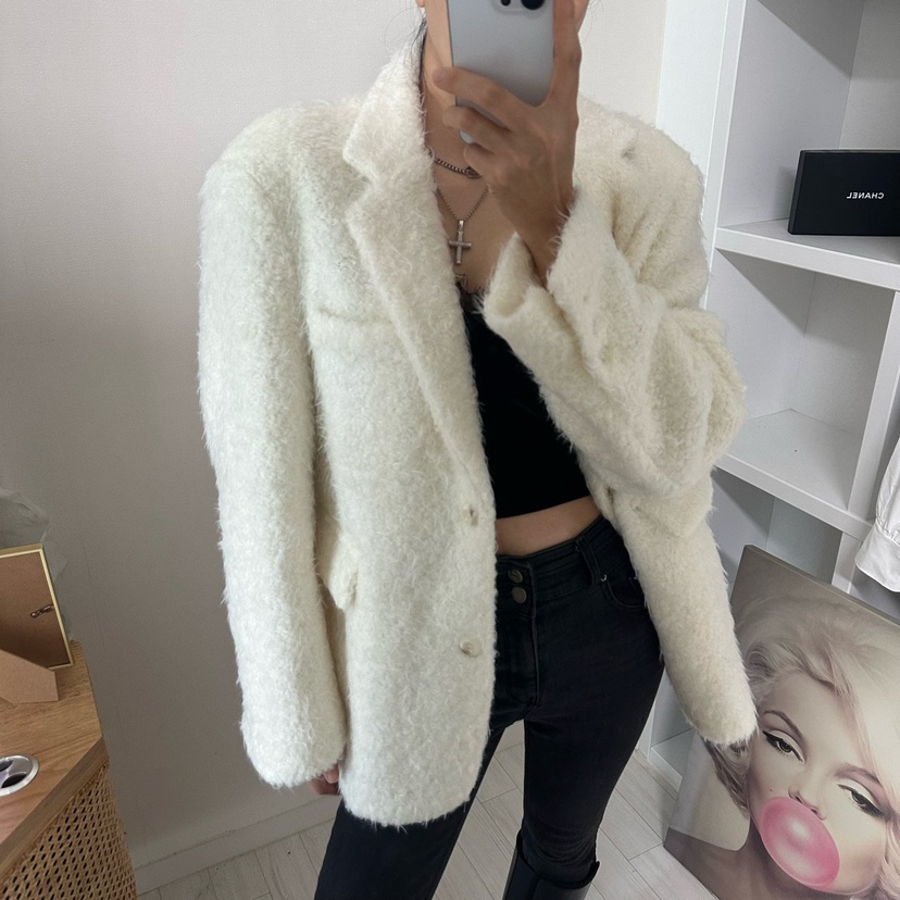 SOUIT韓國代購㊣女士新品職業人氣休閑時尚推薦短款大衣含腰帶SOUIT by mabel-L短款大衣