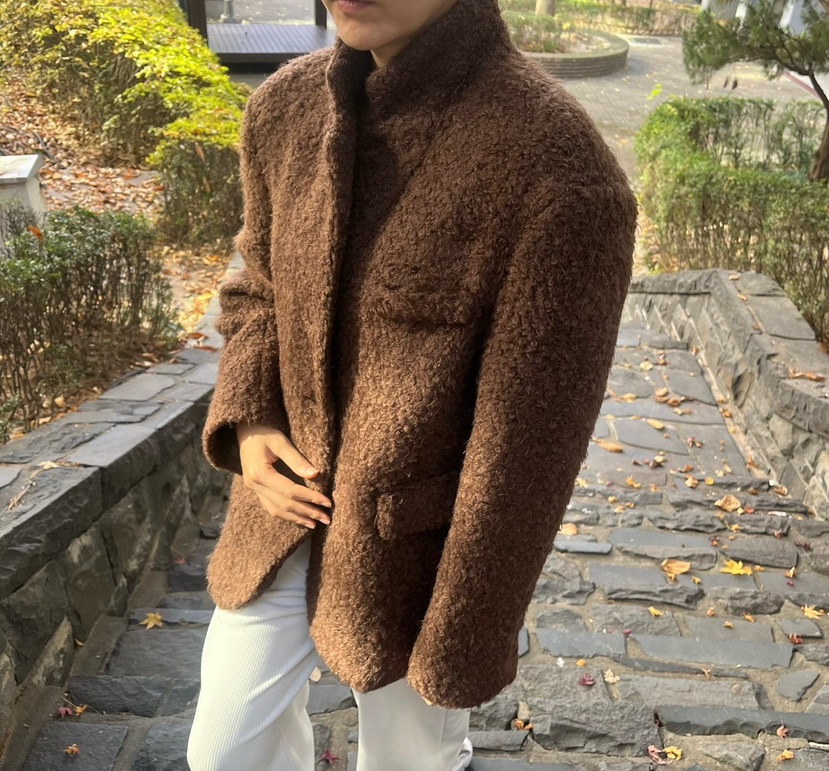 SOUIT韓國代購㊣女士新品職業人氣休閑時尚推薦短款大衣含腰帶SOUIT by mabel-L短款大衣