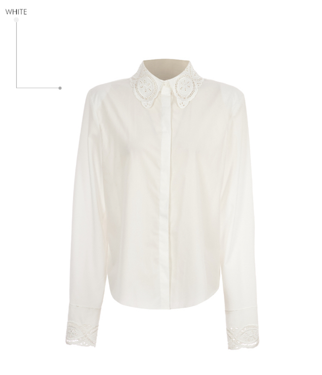 TANIA東大門㊣實拍女裝新款25秋冬人氣休閑時尚推薦襯衫蕾絲衫TANIA襯衫/蕾絲衫圖色2