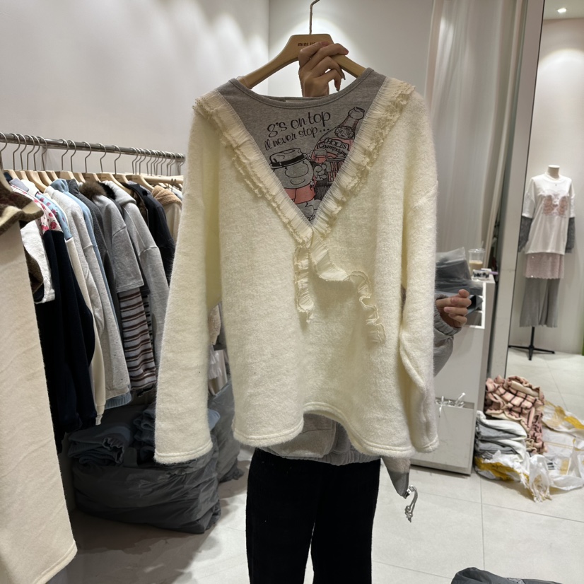 MINI UNNI東大門㊣代購女裝新款時尚真品休閑熱賣推薦毛衣MINI UNNI毛衣圖色1