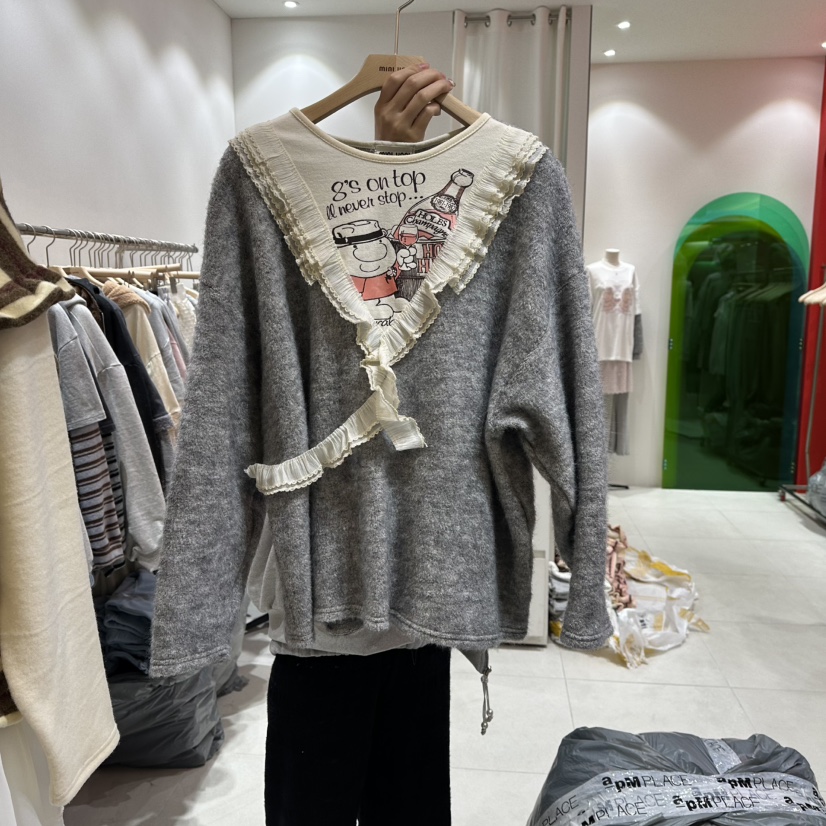 MINI UNNI東大門㊣代購女裝新款時尚真品休閑熱賣推薦毛衣MINI UNNI毛衣圖色2