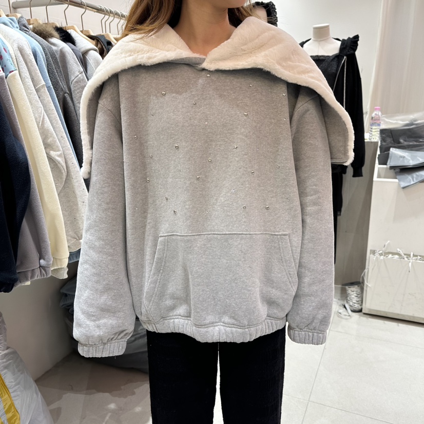 MINI UNNI東大門㊣實拍女裝新款熱賣推薦時尚職業人氣衛衣MINI UNNI衛衣圖色1