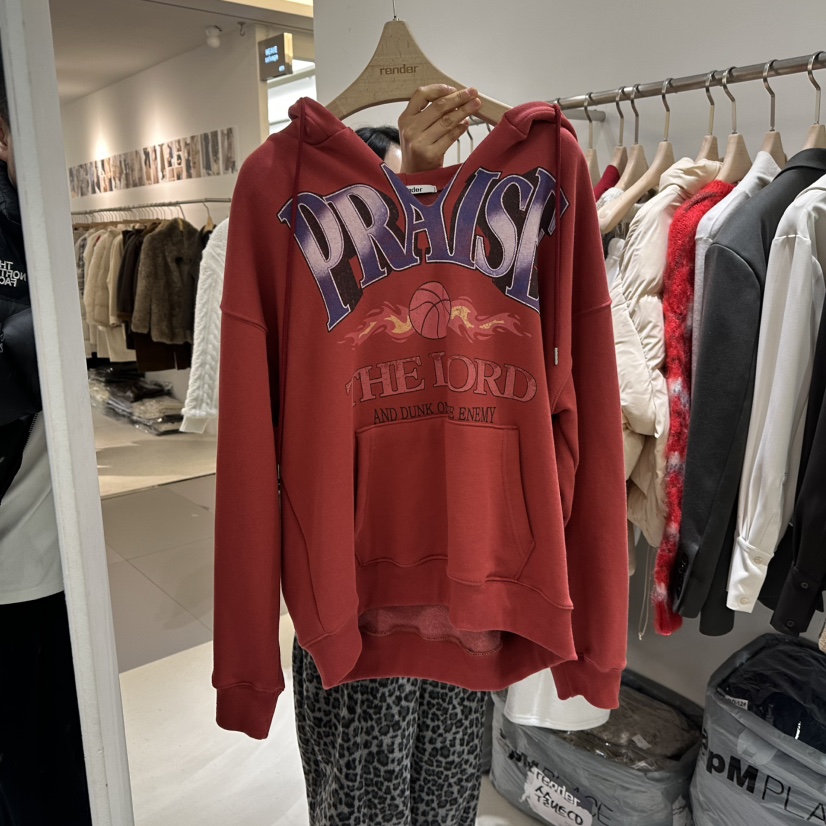 RENDER東大門㊣代購女裝新品熱賣人氣職業休閑衛衣連帽衫加絨RENDER衛衣圖色1