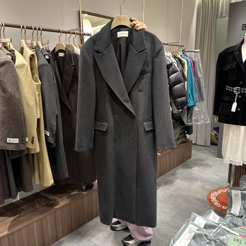 BABYTOUCH東大門㊣實拍女裝新品職業休閑時尚中長款大衣羊毛BABYTOUCH中長款大衣圖色2