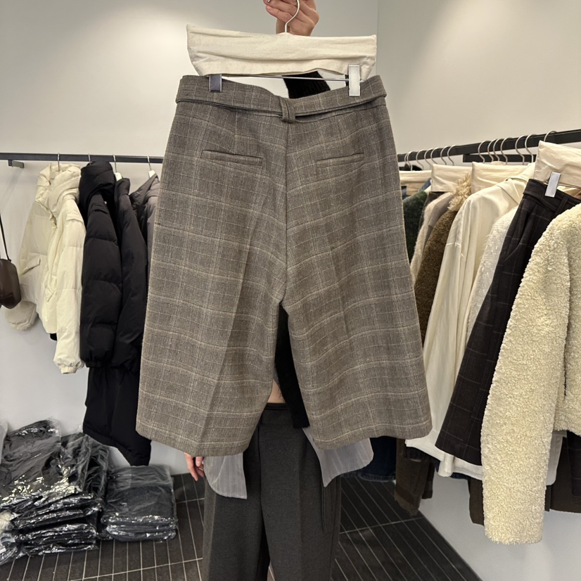 FIND-P東大門㊣代購女裝新品職業人氣休閑推薦真品短褲含腰帶FIND-P短褲