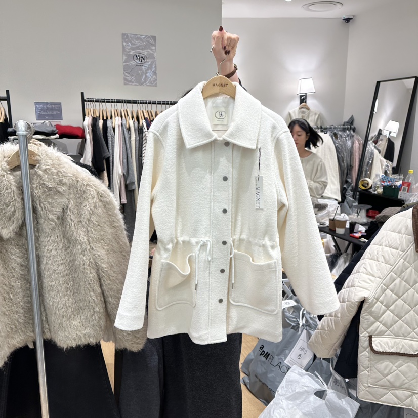 M.G.N韓國直郵㊣女裝新品時尚推薦職業熱賣真品休閑夾克羊毛MAGNET夾克圖色1