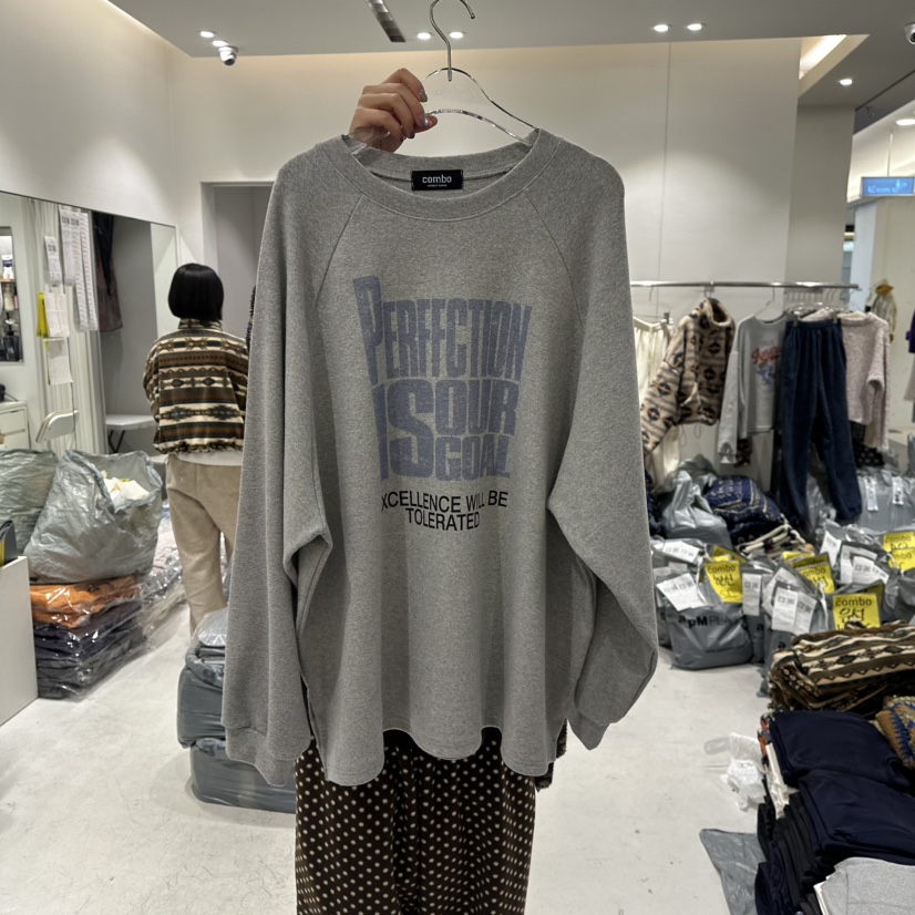 COMBO韓國代購㊣女裝新款推薦休閑熱賣真品時尚職業長袖T恤COM_BO長袖T恤圖色2