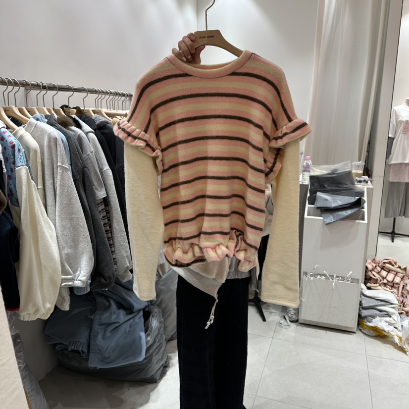 MINI UNNI韓國直郵㊣女裝新款真品職業人氣休閑熱賣25秋冬毛衣MINI UNNI毛衣圖色2