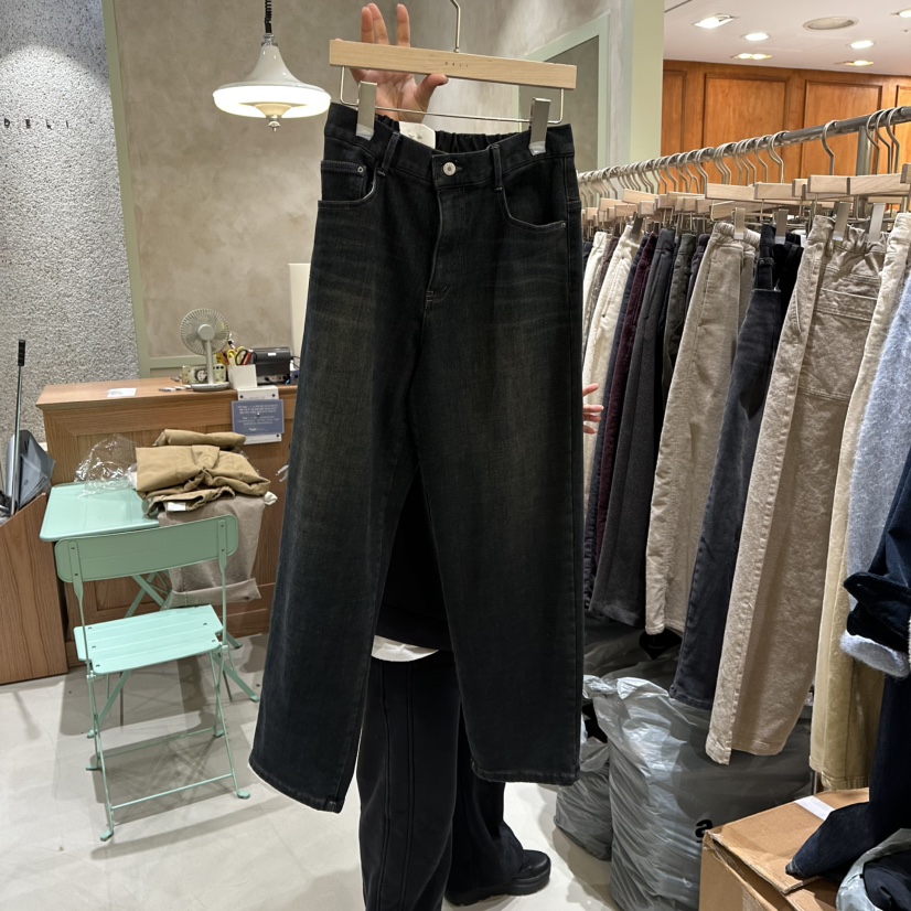 DELI JENNY韓國直郵㊣女士新款真品人氣熱賣職業休閑牛仔褲DELI JENNY牛仔褲圖色1