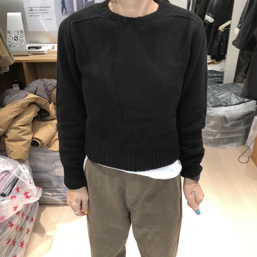 THE STARDUST韓國直郵㊣女裝新款人氣毛衣不含內搭圓領羅紋THE STARDUST毛衣圖色2