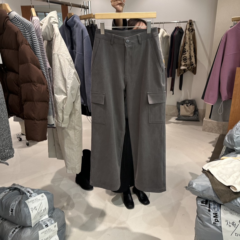 ANDMORE BUTTON東大門㊣代購女裝新款推薦25秋冬休閑休閑褲ANDMORE BUTTON休閑褲圖色2