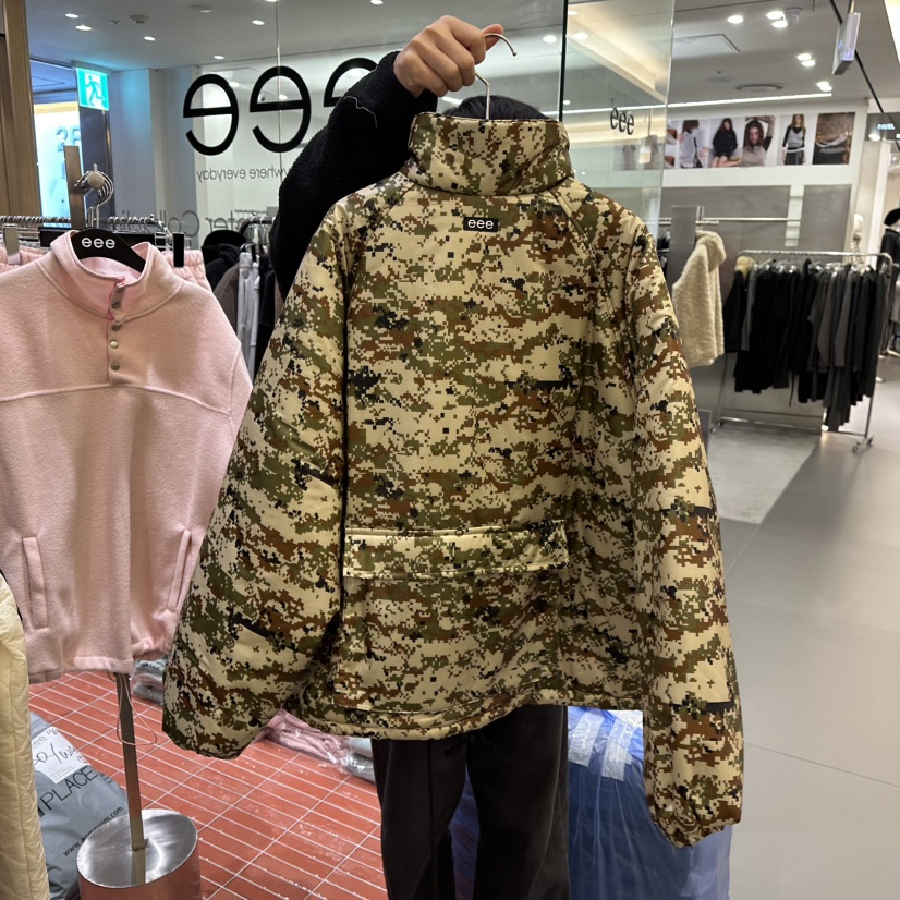 E/E/E東大門㊣代購女裝新品職業時尚人氣休閑真品夾克迷彩E/E/E夾克