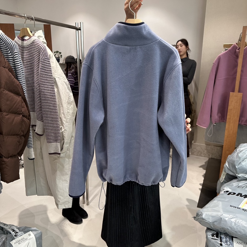 ANDMORE BUTTON東大門㊣代購女裝新品25秋冬推薦休閑衛衣抓絨ANDMORE BUTTON衛衣