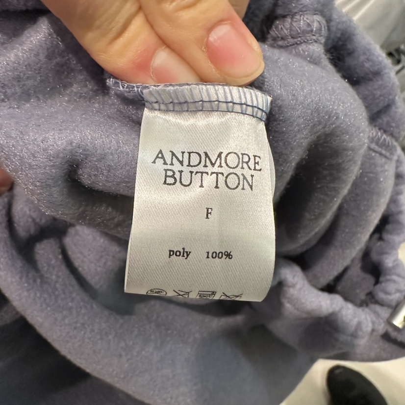 ANDMORE BUTTON東大門㊣代購女裝新品25秋冬推薦休閑衛衣抓絨ANDMORE BUTTON衛衣