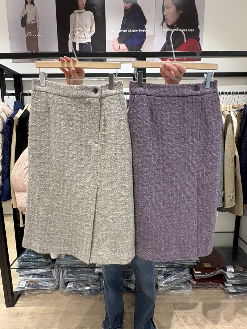 BRUNI/RICOTTA東大門㊣直郵女裝新款25秋冬真品職業時尚長裙BRUNI/RICOTTA長裙