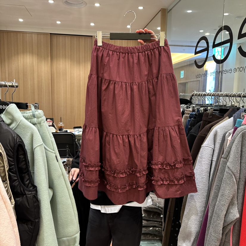 E/E/E東大門㊣實拍女裝新品休閑25秋冬真品熱賣人氣推薦長裙E/E/E長裙圖色1