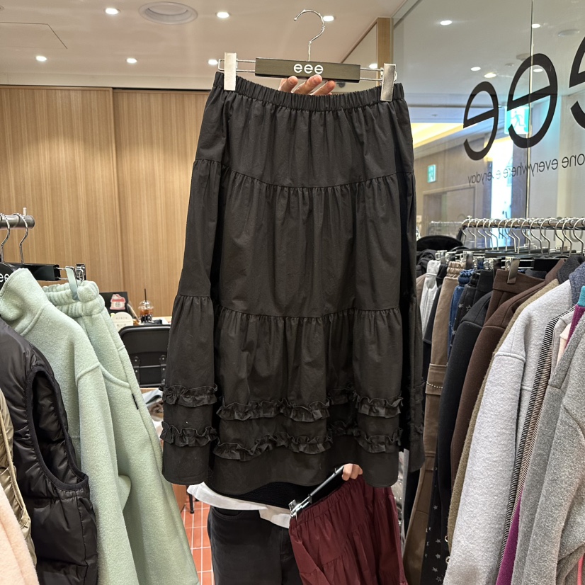 E/E/E東大門㊣實拍女裝新品休閑25秋冬真品熱賣人氣推薦長裙E/E/E長裙圖色2