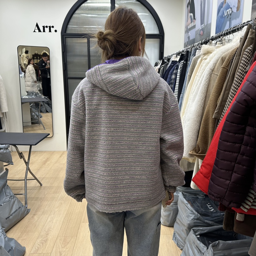 ARR東大門㊣代購女士新款推薦休閑衛衣連帽拉鏈衫兩面穿雙面ARR衛衣