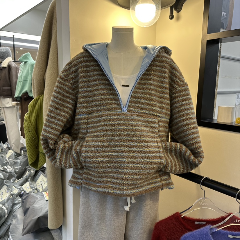 ARR東大門㊣代購女士新款推薦休閑衛衣連帽拉鏈衫兩面穿雙面ARR衛衣圖色1