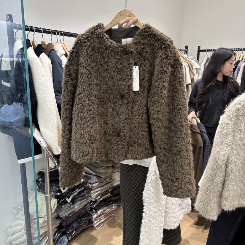 M.G.N韓國直郵㊣女士新品時尚人氣真品熱賣25秋冬短款大衣MAGNET短款大衣圖色2