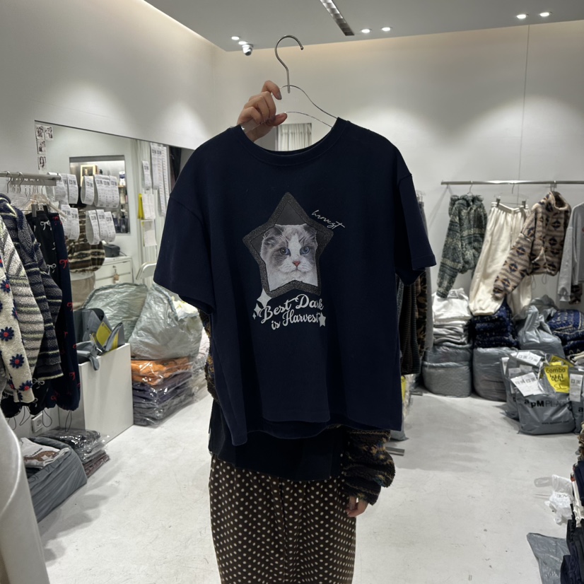 COMBO東大門㊣代購女裝新款休閑真品職業推薦熱賣人氣25秋冬T恤COM_BOT恤圖色2