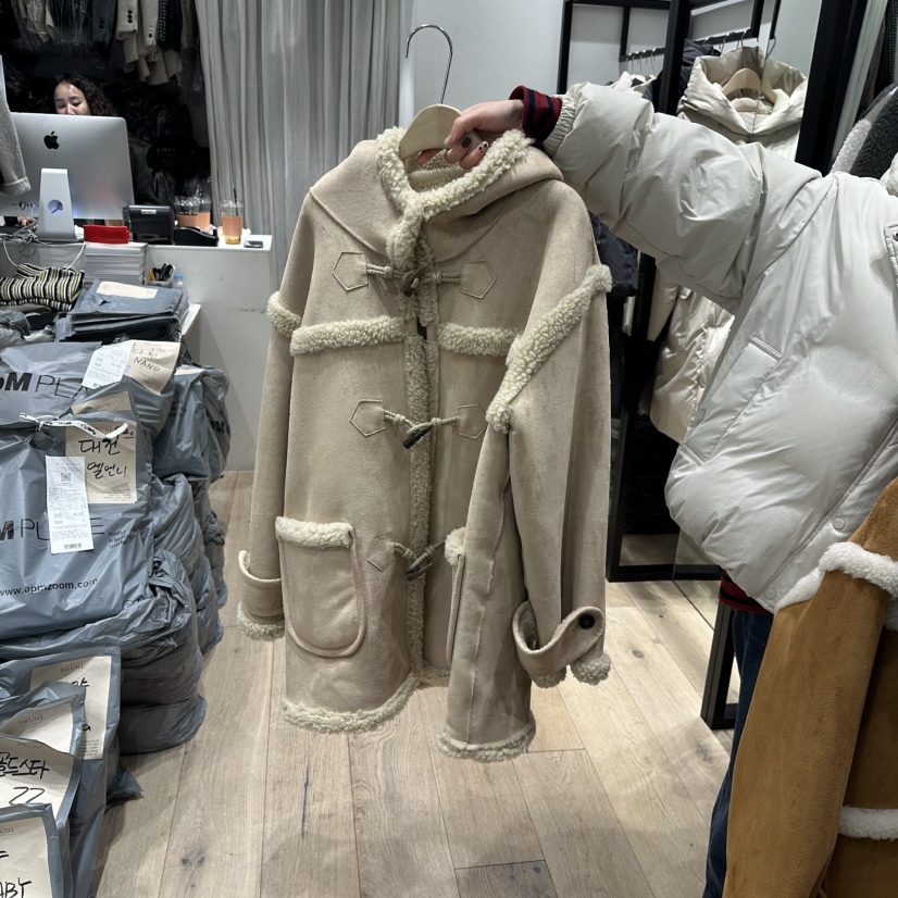 BRUNI/RICOTTA東大門㊣代購女裝新款休閑25秋冬中長款大衣BRUNI/RICOTTA中長款大衣圖色1