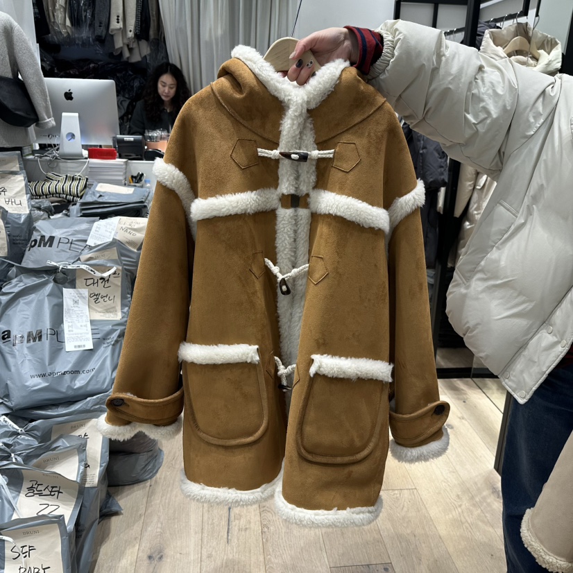 BRUNI/RICOTTA東大門㊣代購女裝新款休閑25秋冬中長款大衣BRUNI/RICOTTA中長款大衣圖色2