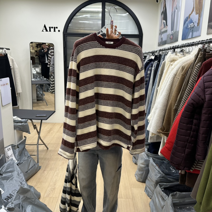 ARR東大門㊣代購女裝新品真品25秋冬休閑職業時尚人氣長袖T恤ARR長袖T恤圖色1