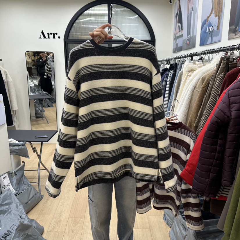 ARR東大門㊣代購女裝新品真品25秋冬休閑職業時尚人氣長袖T恤ARR長袖T恤圖色2