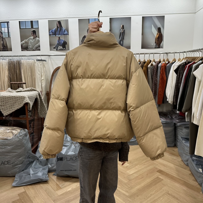 NOWHERE韓國代購㊣女士新品時尚25秋冬推薦短款羽絨服兩面穿NOWHERE短款羽絨服