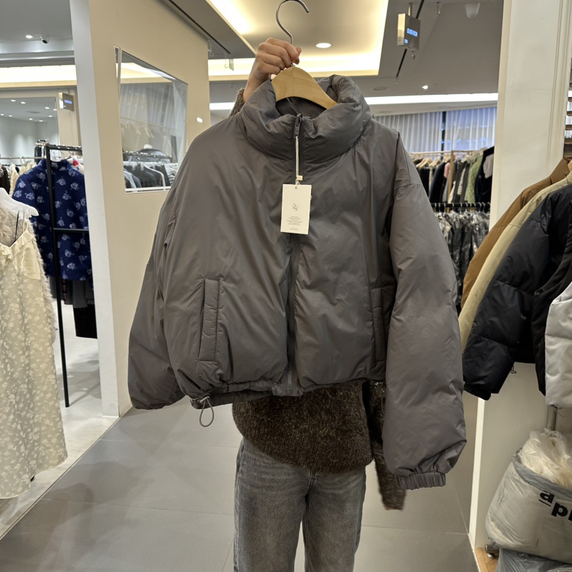 NOWHERE韓國代購㊣女士新品時尚25秋冬推薦短款羽絨服兩面穿NOWHERE短款羽絨服圖色2