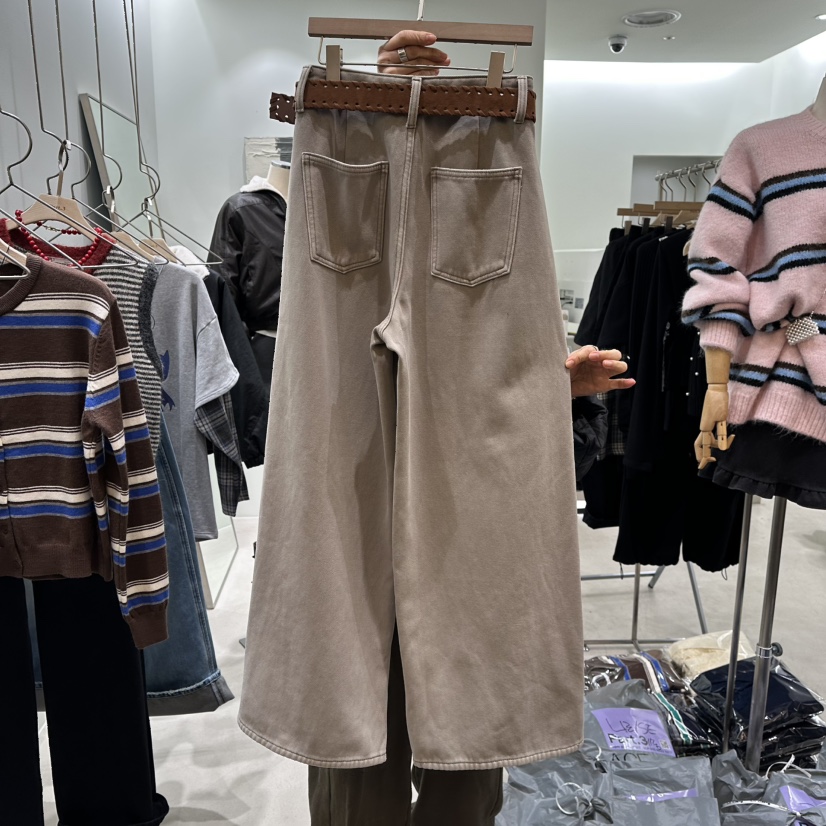 PART3韓國直郵㊣女士新品真品推薦熱賣時尚休閑褲含腰帶加絨Part.3休閑褲