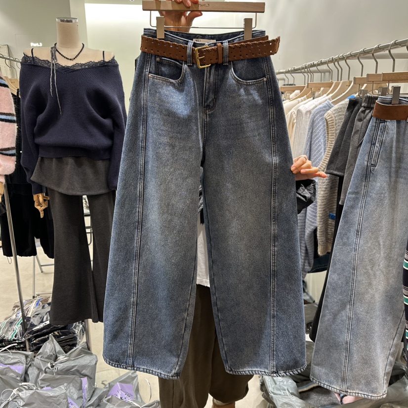 PART3韓國直郵㊣女士新品真品推薦熱賣時尚休閑褲含腰帶加絨Part.3休閑褲圖色2