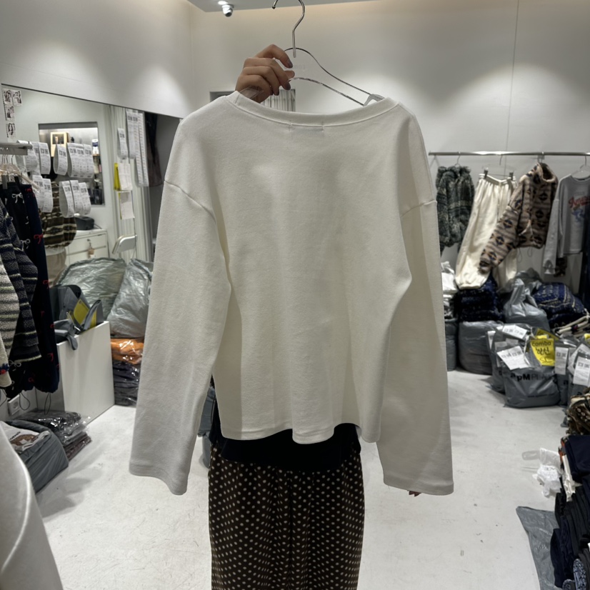 COMBO東大門㊣代購女士新款休閑時尚推薦25秋冬真品長袖T恤COM_BO長袖T恤