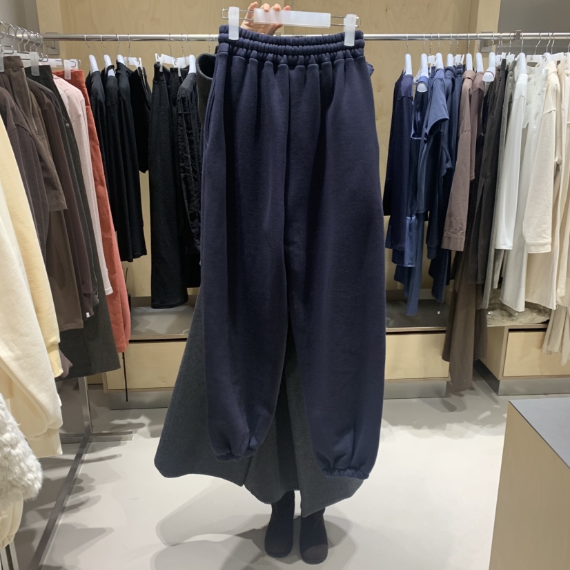 DEUO東大門㊣直郵女裝新款推薦25秋冬熱賣真品職業休閑褲抓絨DEUO休閑褲