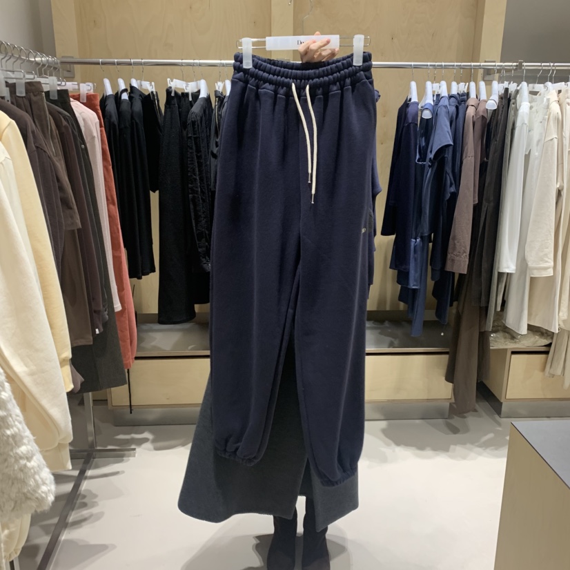 DEUO東大門㊣直郵女裝新款推薦25秋冬熱賣真品職業休閑褲抓絨DEUO休閑褲圖色1