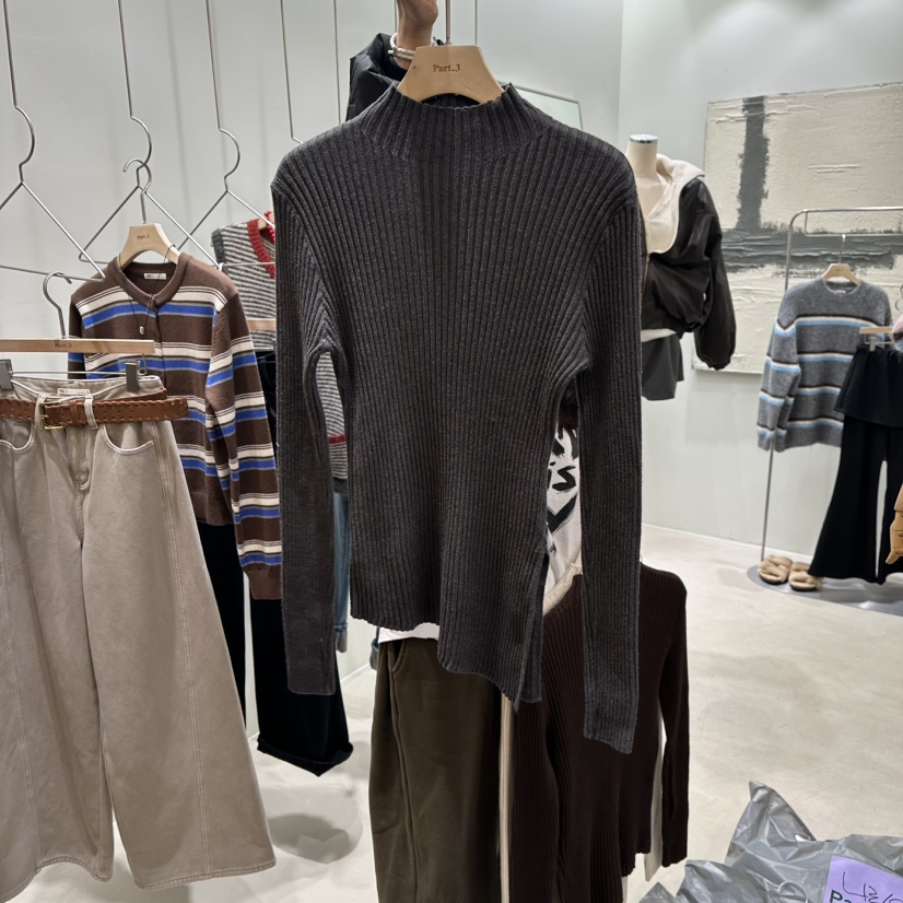 PART3東大門㊣實拍女士新品熱賣休閑真品25秋冬職業推薦針織衫Part.3針織衫圖色2墨色