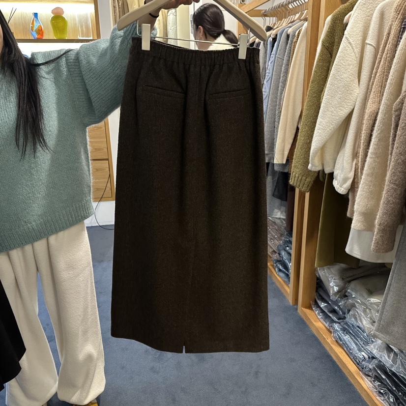 ROUNDER東大門㊣直郵女裝新品推薦人氣真品時尚25秋冬職業長裙ROUNDER長裙