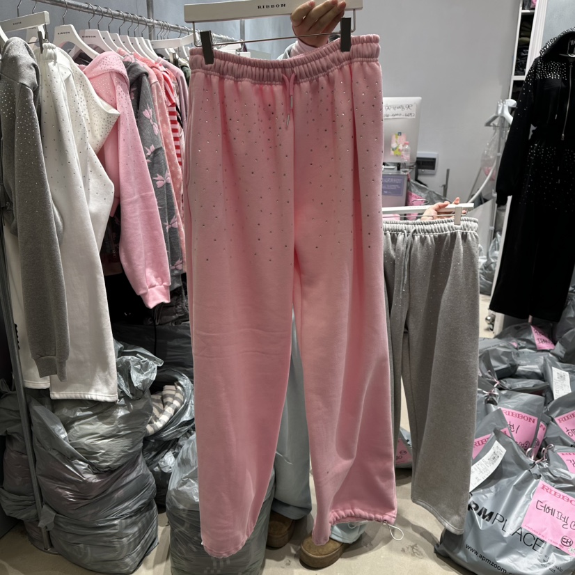 RIBBON東大門㊣直郵女裝新品真品休閑時尚推薦職業休閑褲加絨RIBBON休閑褲圖色2