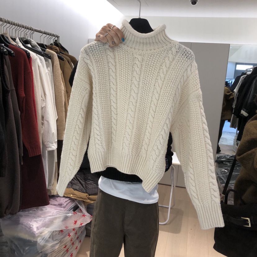 THE STARDUST東大門㊣實拍女裝新品推薦休閑毛衣不含內搭高領THE STARDUST毛衣圖色2