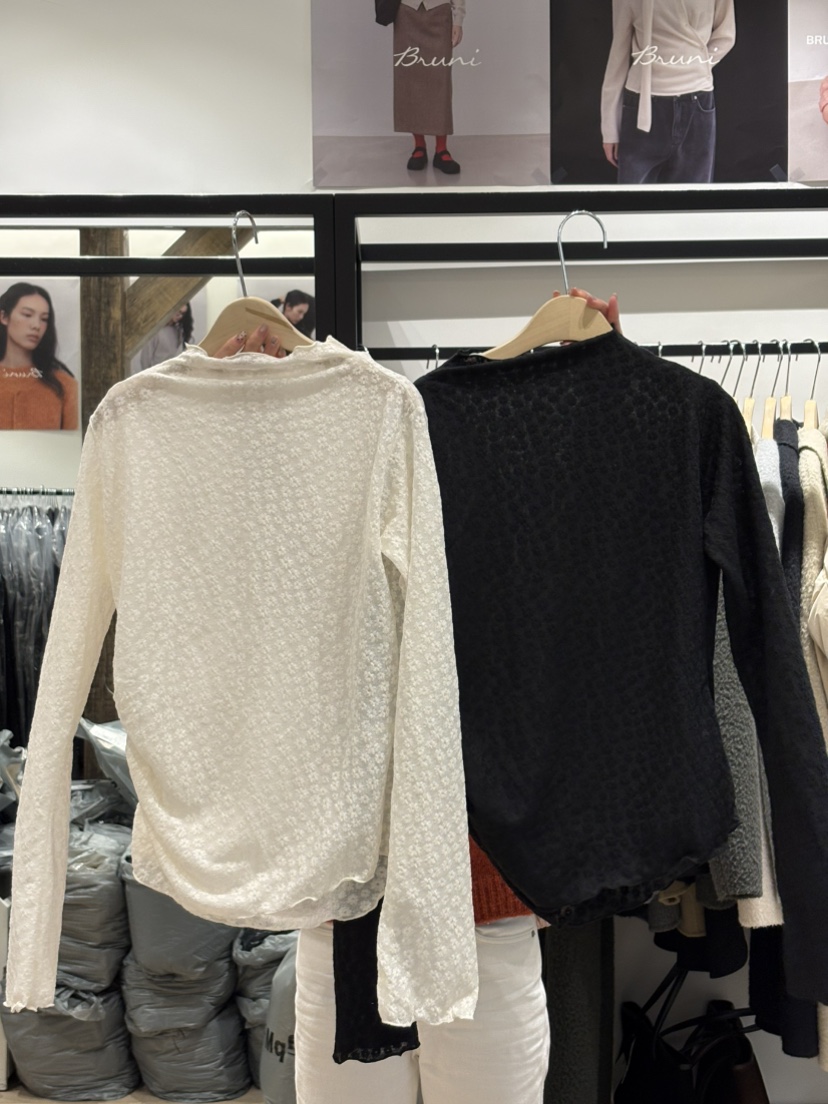 BRUNI/RICOTTA韓國代購㊣女裝新款職業25秋冬人氣休閑長袖T恤BRUNI/RICOTTA長袖T恤