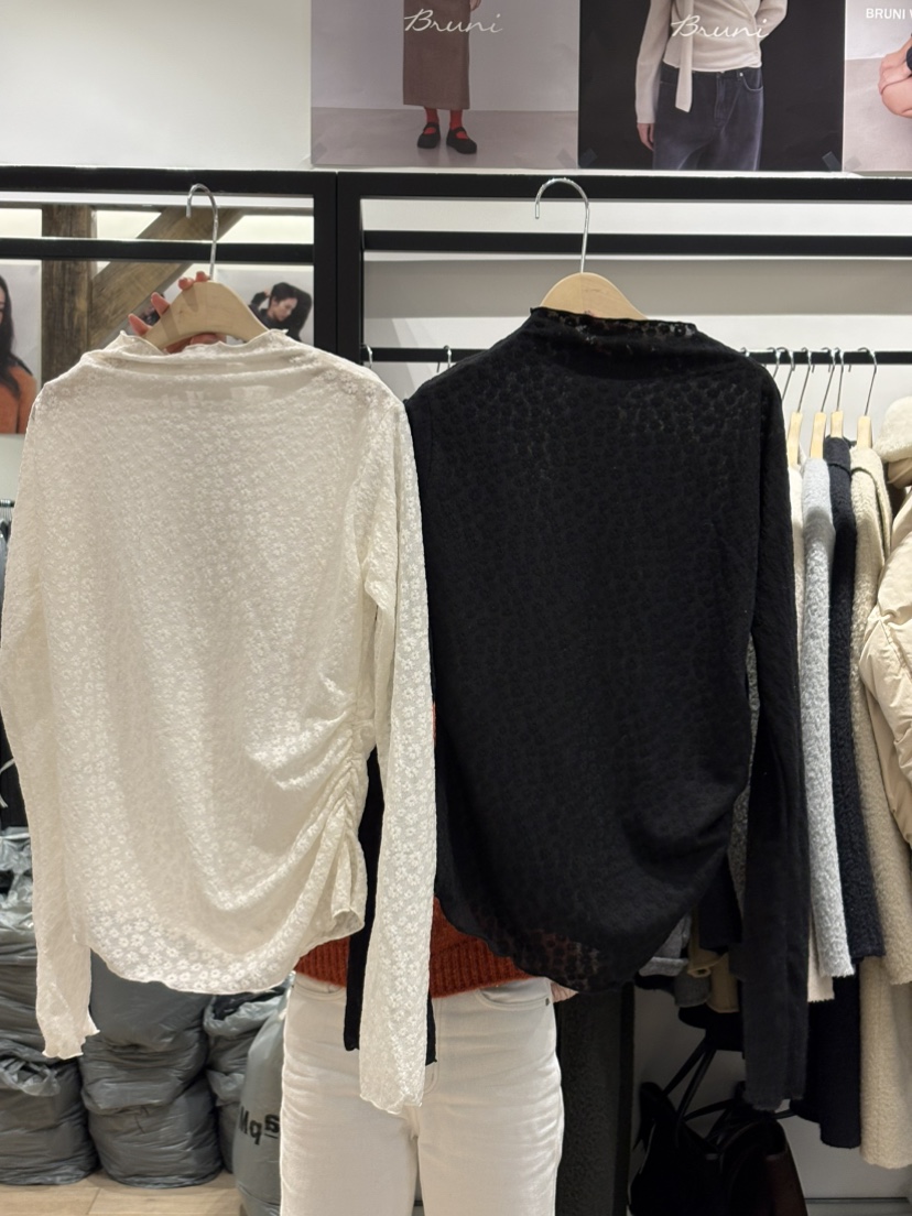 BRUNI/RICOTTA韓國代購㊣女裝新款職業25秋冬人氣休閑長袖T恤BRUNI/RICOTTA長袖T恤