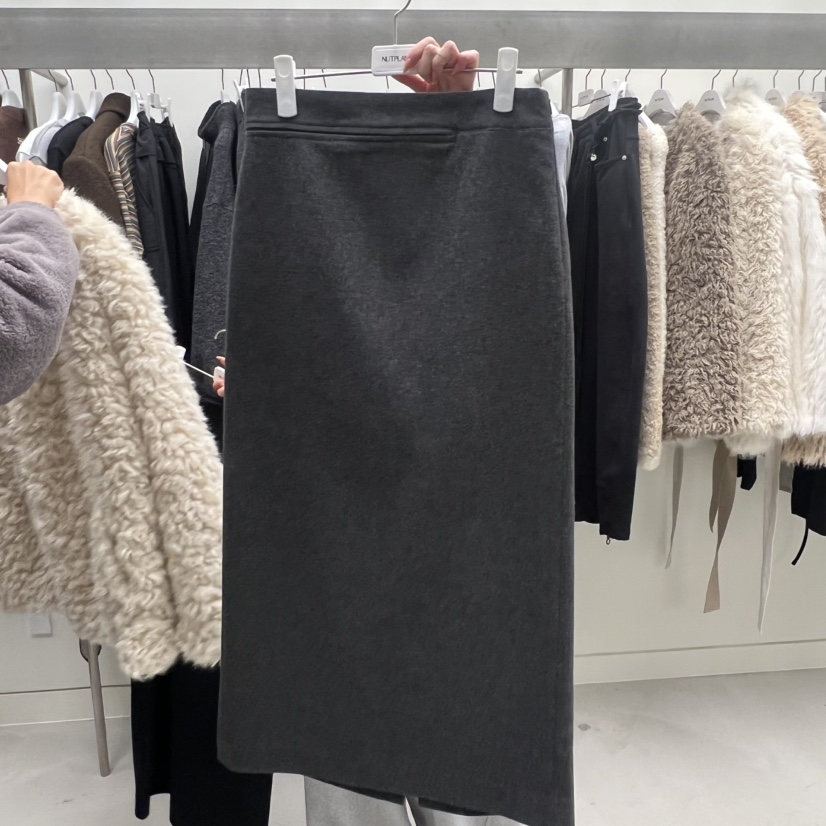 NUTPLAN東大門㊣代購女裝新品真品25秋冬休閑半身裙中短裙腰帶NUTPLAN半身裙/中短裙圖色1