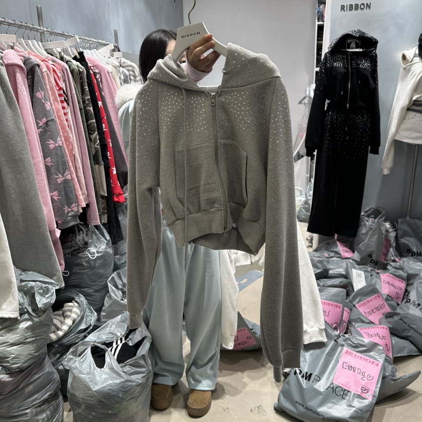 RIBBON東大門㊣代購女裝新品真品熱賣25秋冬人氣推薦夾克拉鏈RIBBON夾克圖色2