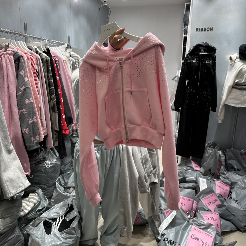 RIBBON東大門㊣代購女裝新品真品熱賣25秋冬人氣推薦夾克拉鏈RIBBON夾克圖色3