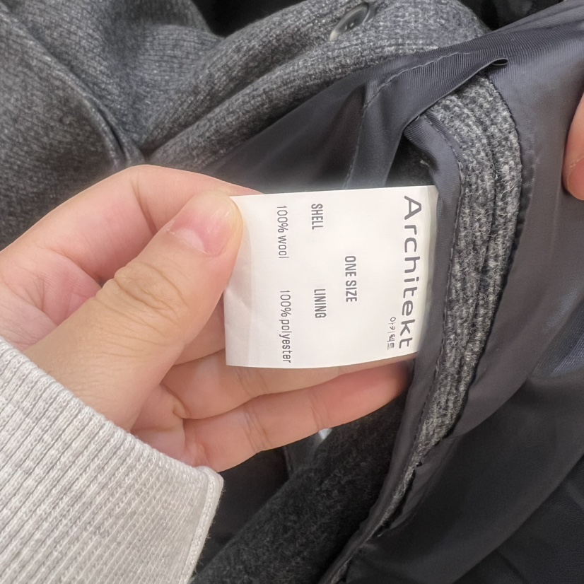 ARCHITEKT東大門㊣實拍女士新品真品25秋冬休閑時尚中長款大衣ARCHITEKT中長款大衣